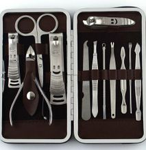 12pcs Manicure Set & Pedicure Kit -Stainless Steel/Silver